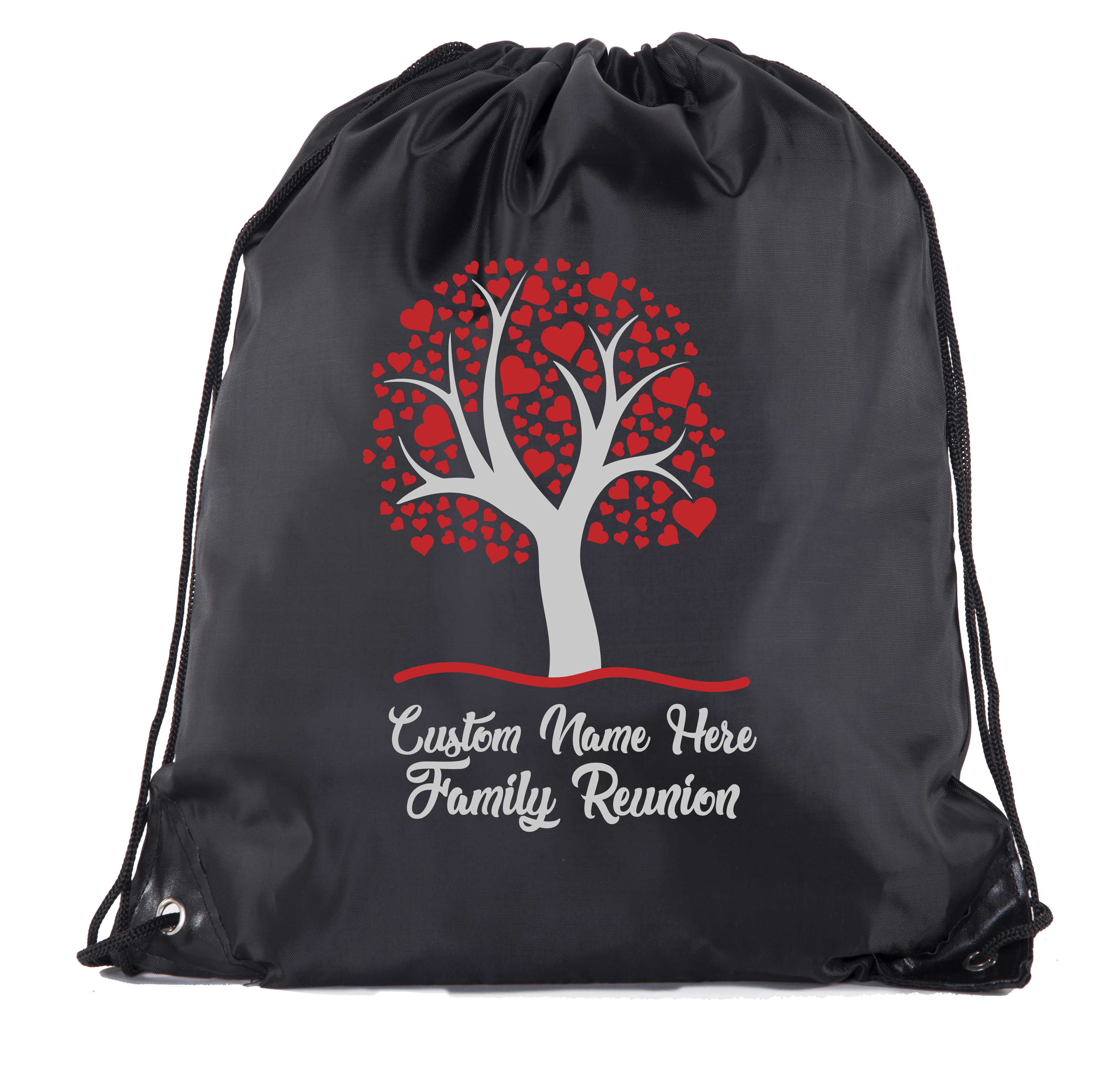 Family Tree with Hearts with Custom Name- Family Reunion Party Favor Bags