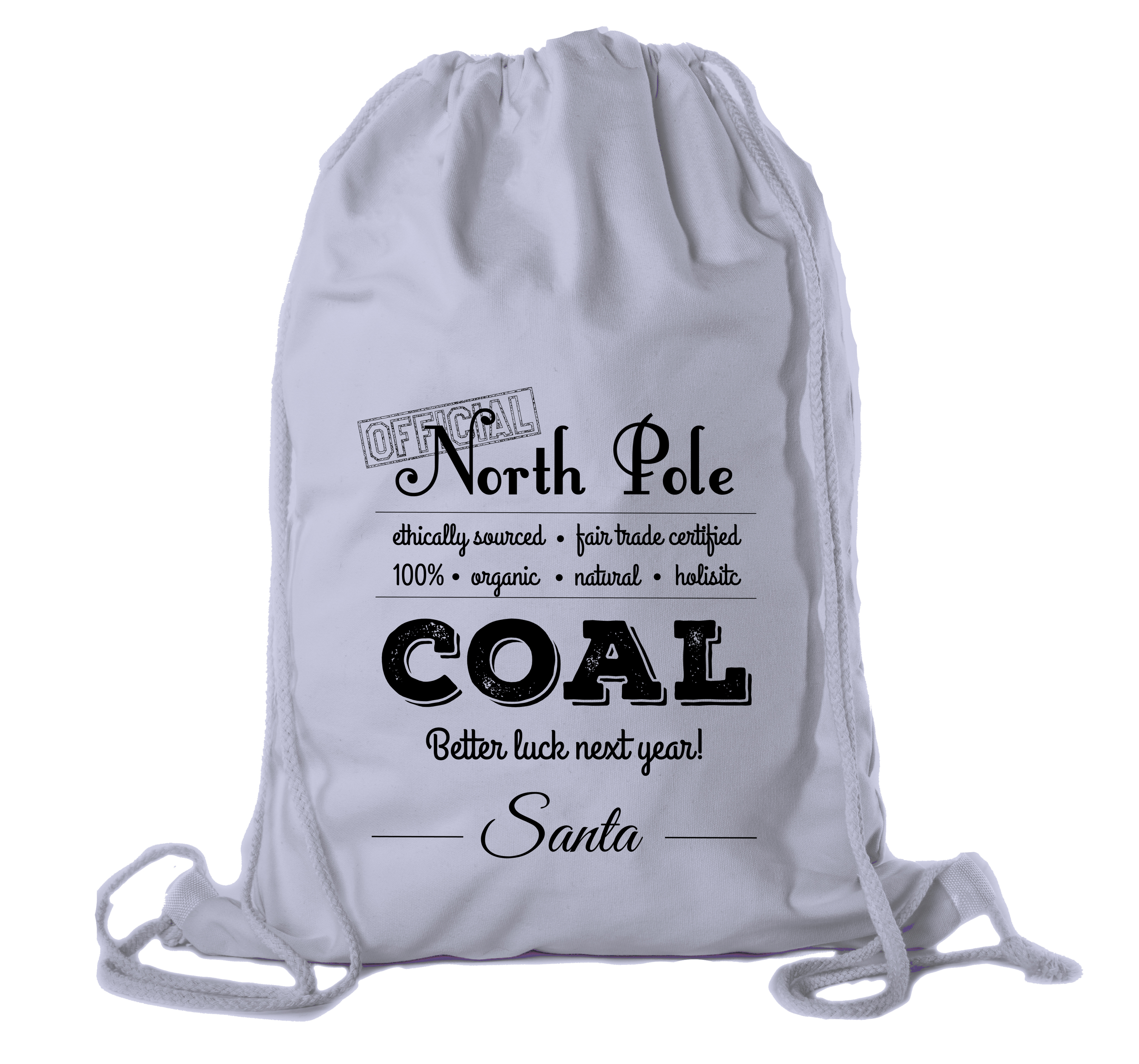 Bolsa oficial de algodón de carbón del Polo Norte, bolsa de lona de Navidad, bolsas de regalo para Santa Claus - Imagen 11 de 14