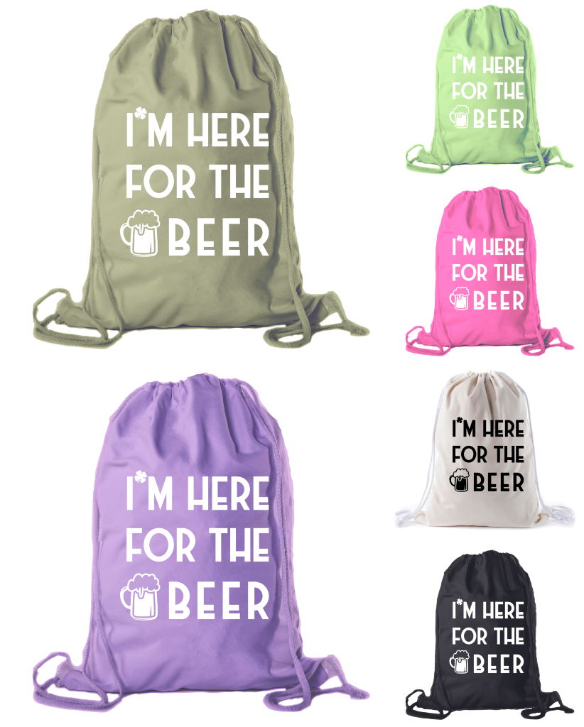 St Patrick's Day Drawstring Backpack Cotton Canvas Backpacks Reusable Gift Bags - Picture 8 of 8