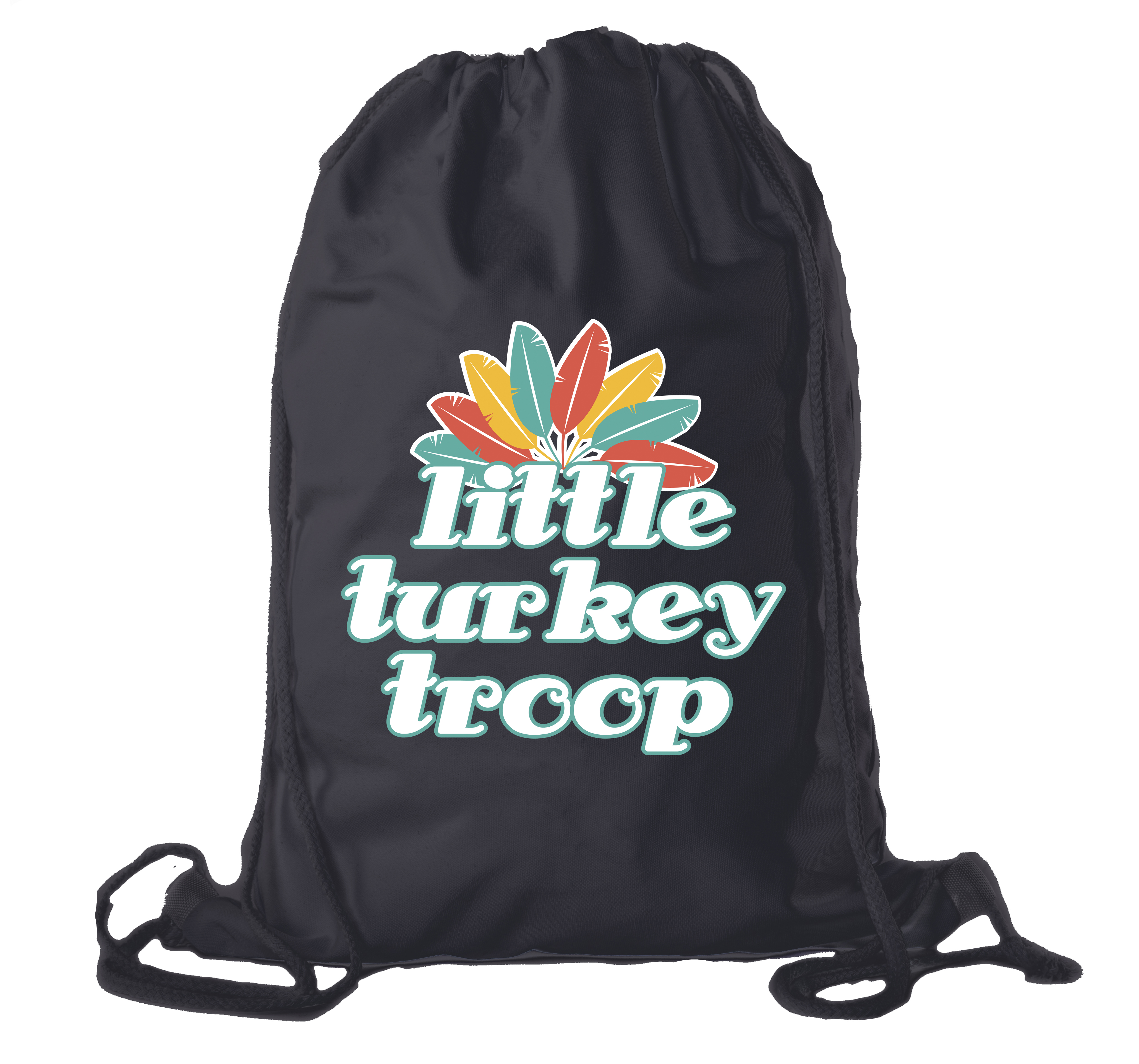 Little Turkey Troop Cotton Bag, Thanksgiving Party Bag, Funny Party Cotton Bags