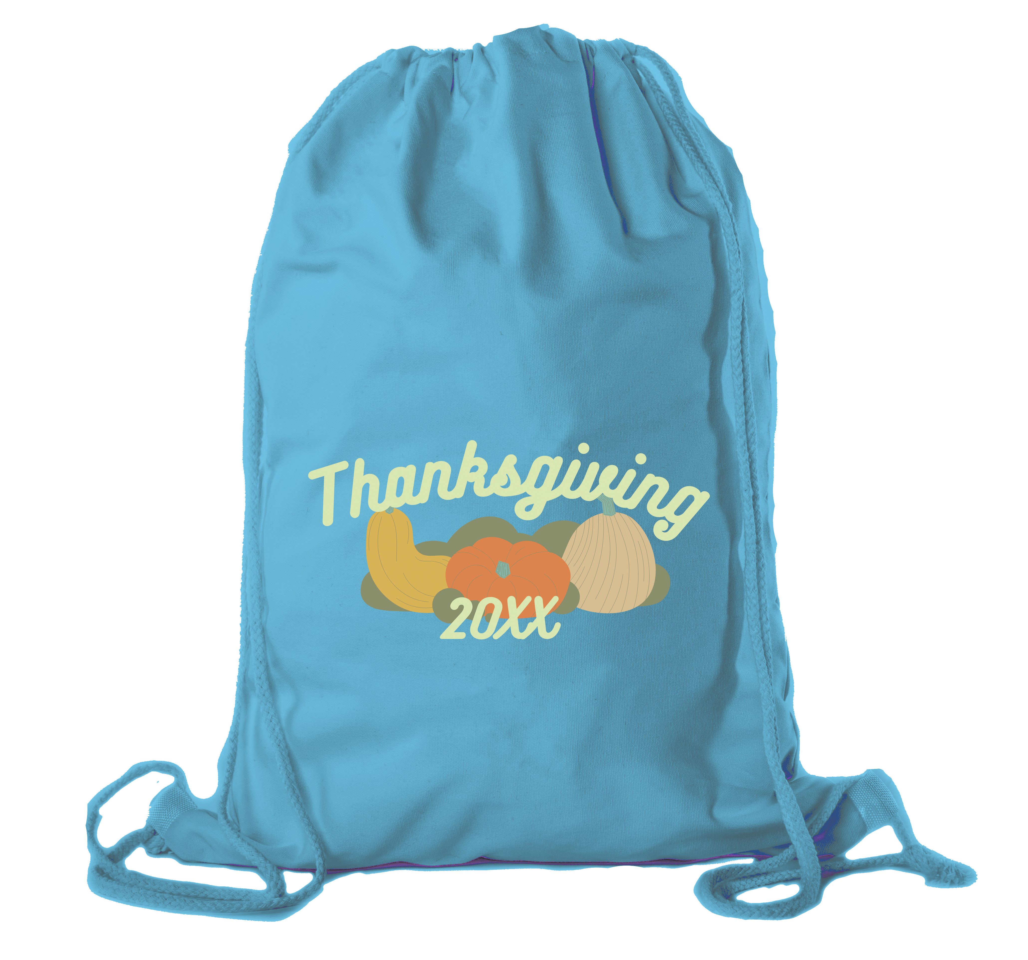 Bolsa personalizada de calabazas de Acción de Gracias, bolsa de algodón Cinch, bolsas para feliz Día de Gracias - Imagen 7 de 7