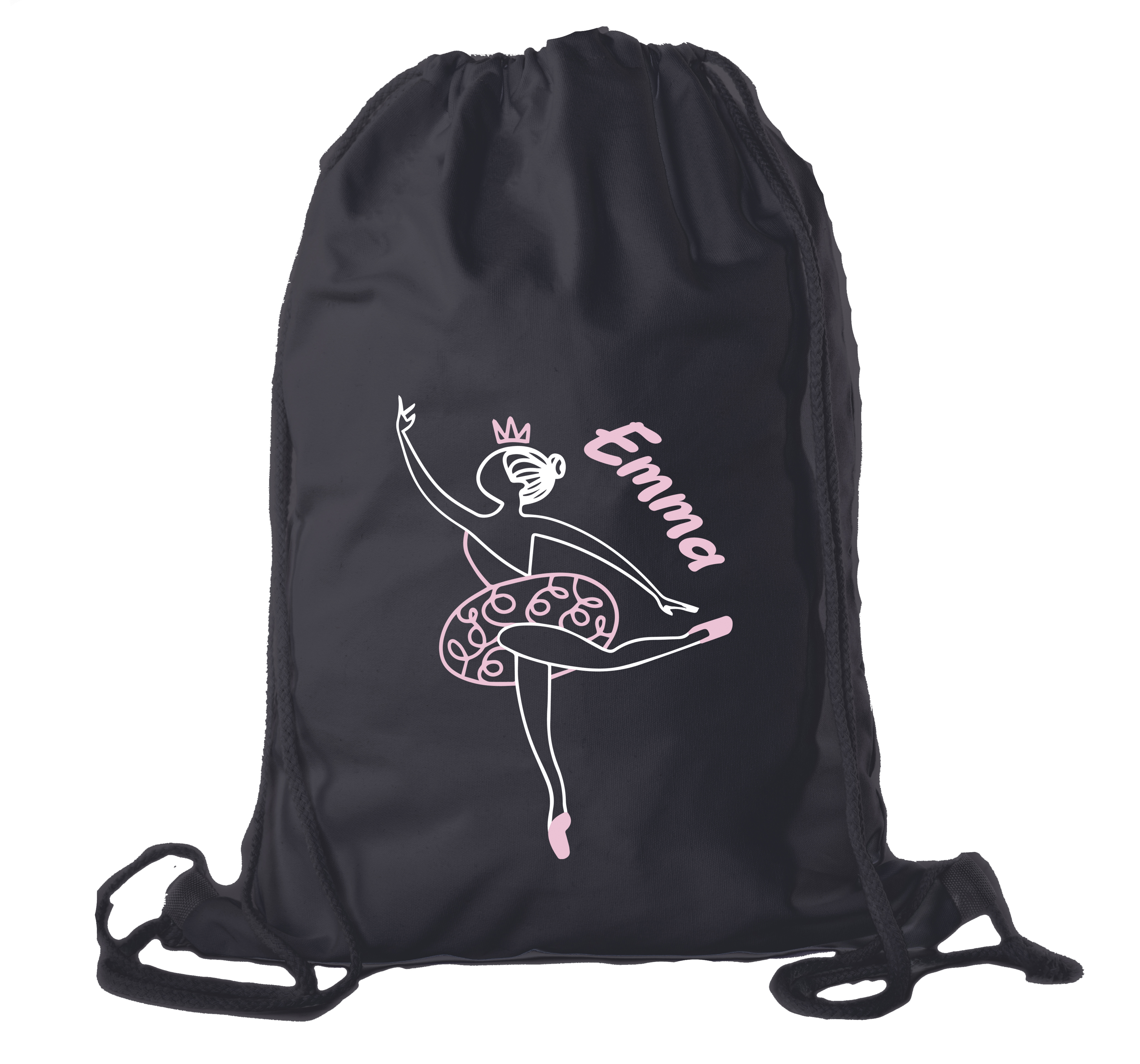 Ballerine personalizzate borsa principessa | borsa danza cotone | sacchetto regalo per principessa - Foto 2 di 6