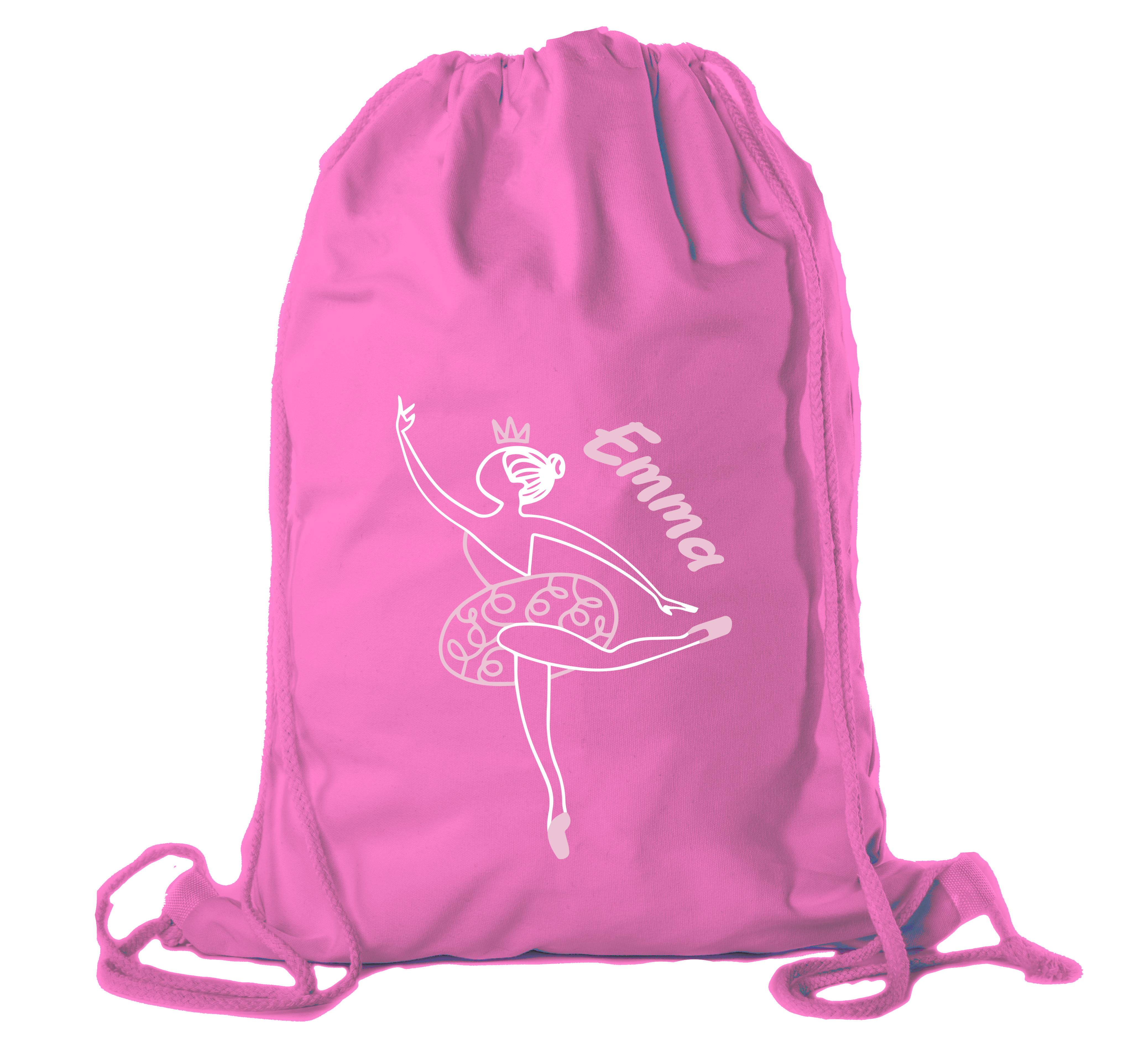 Ballerine personalizzate borsa principessa | borsa danza cotone | sacchetto regalo per principessa - Foto 3 di 6