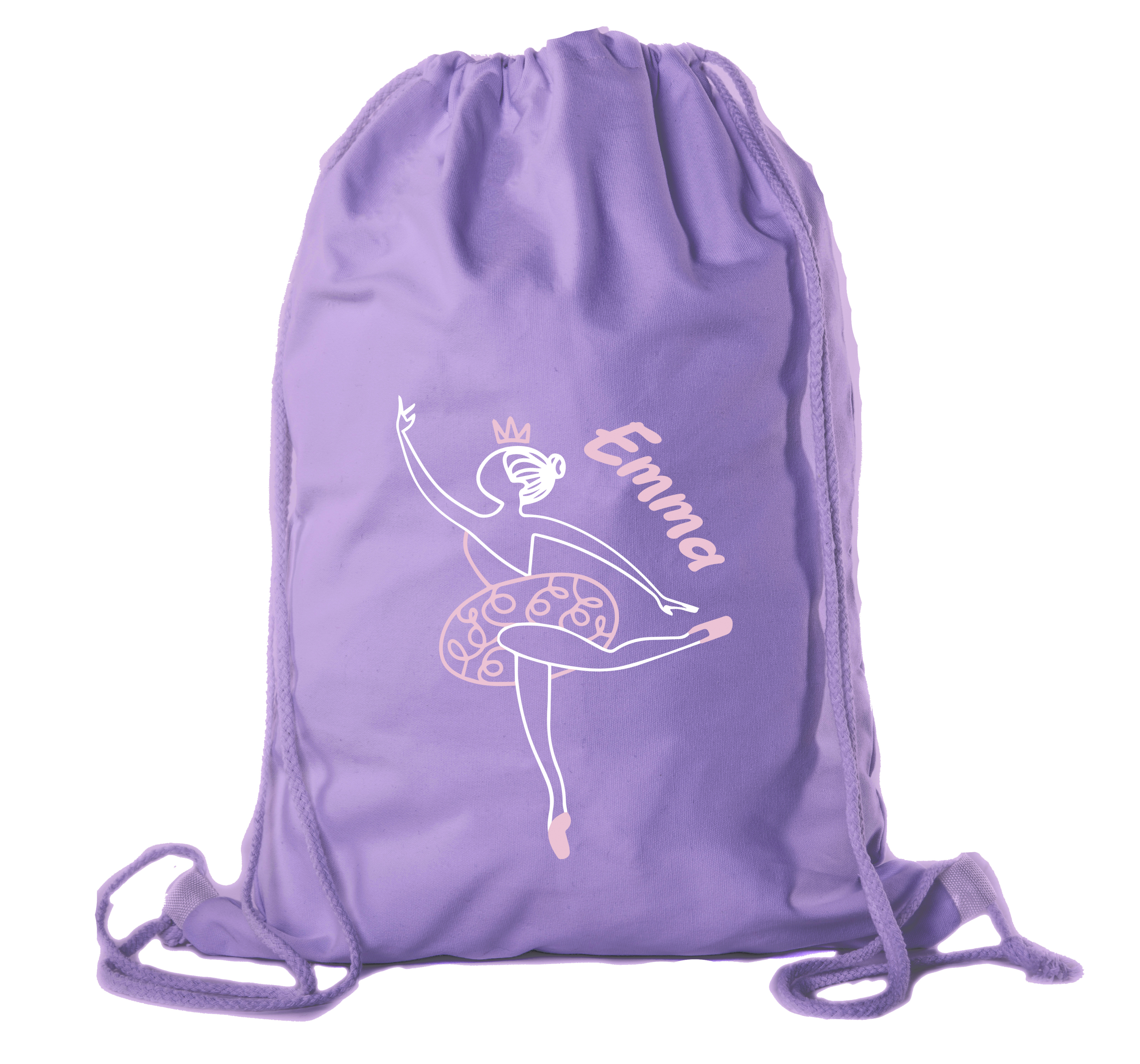 Ballerine personalizzate borsa principessa | borsa danza cotone | sacchetto regalo per principessa - Foto 4 di 6