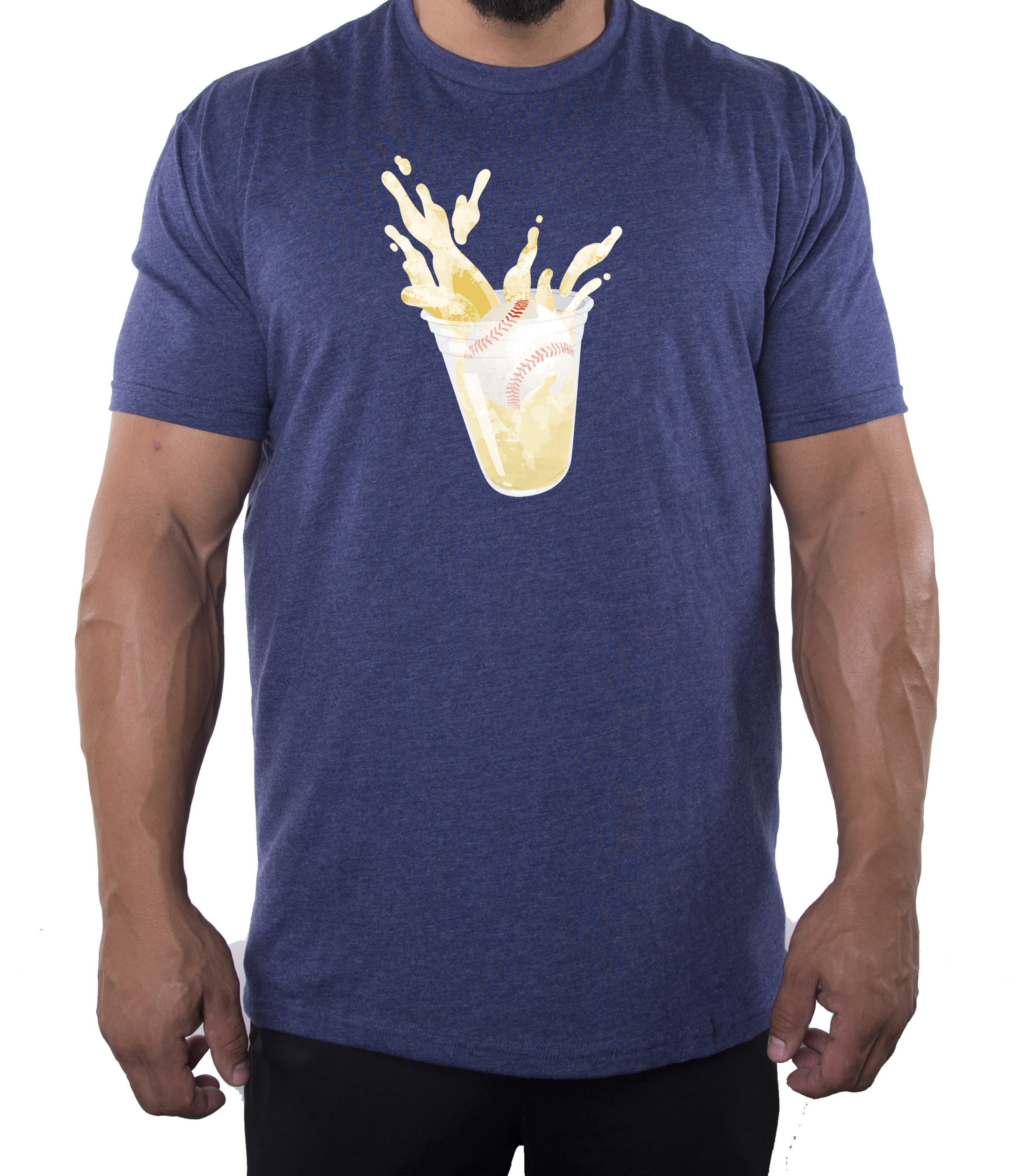 Baseball Beer Splash Tee, Sports T-shirts Men’s baseball T-shirts