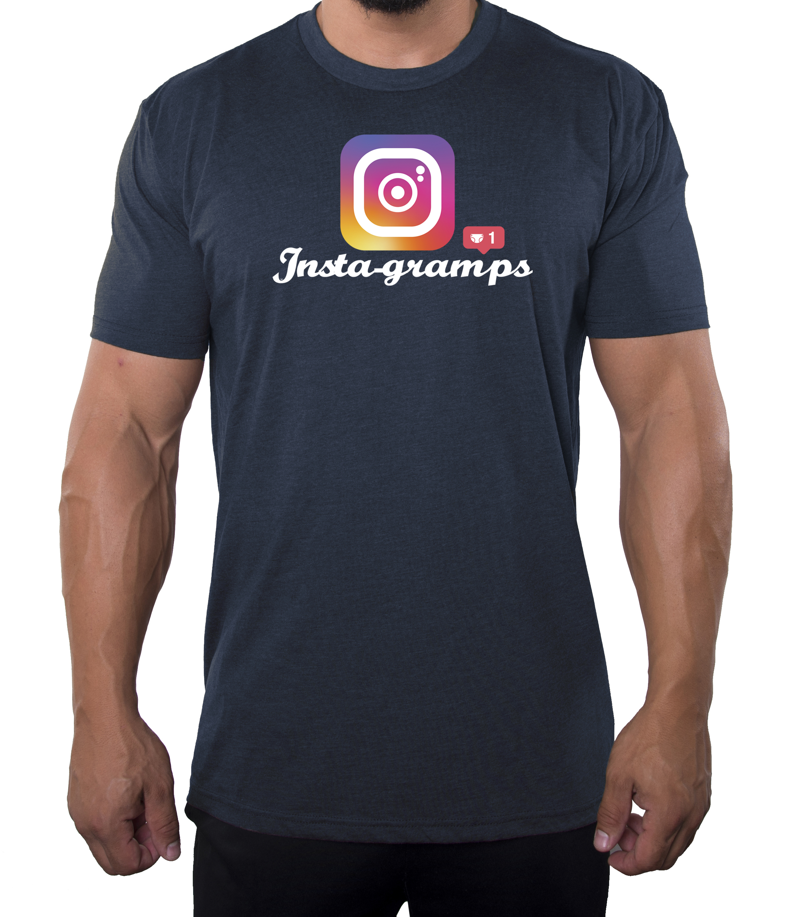 Insta-Gramps Men’s T-shirts, Funny Papa Shirts, Fathers Day shirts for Grandpa