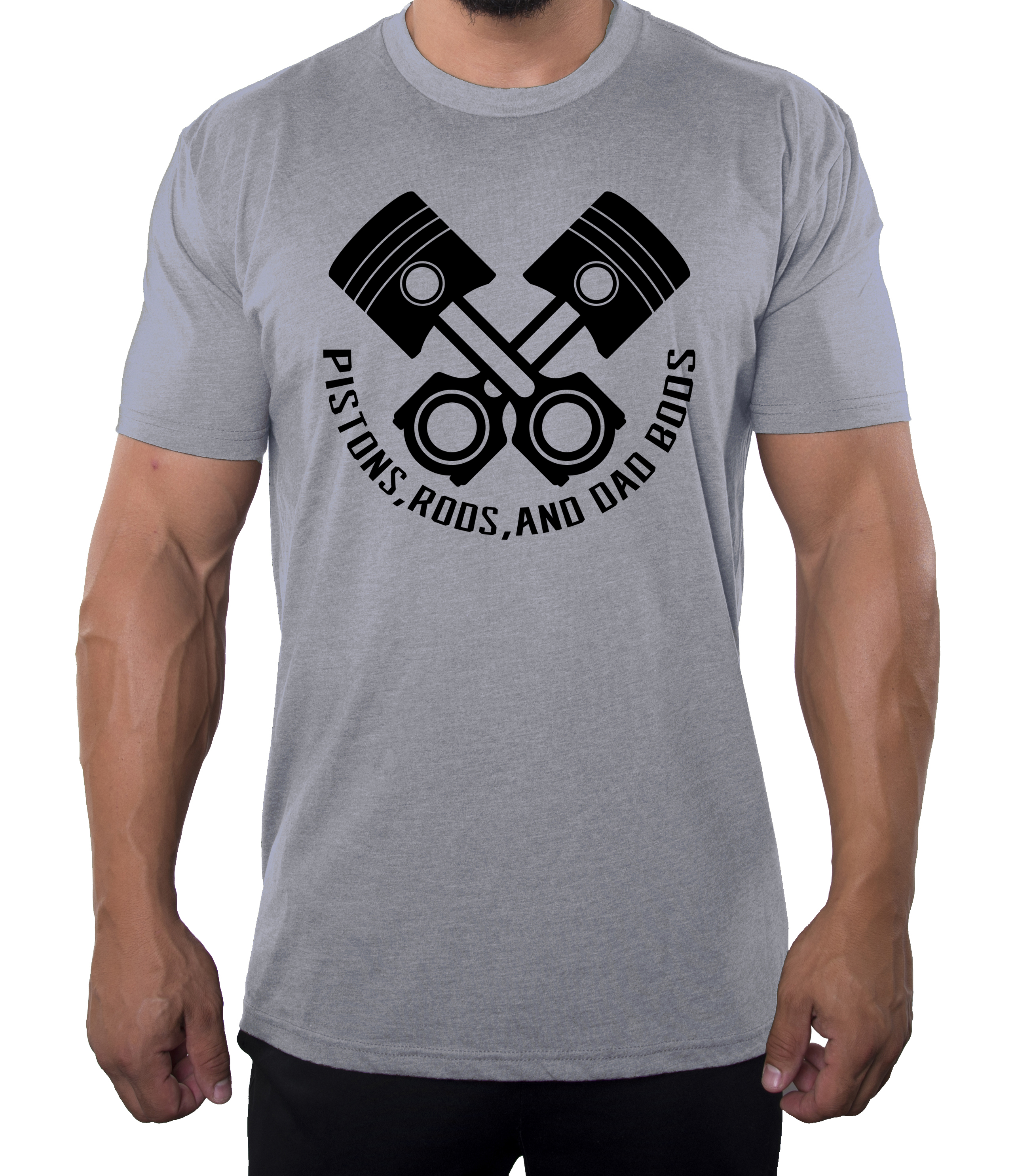 Pistons, Rods, and Dad Bods T-shirt, Funny Dad T-shirts, Men's Graphic Shirts! - Picture 3 of 7