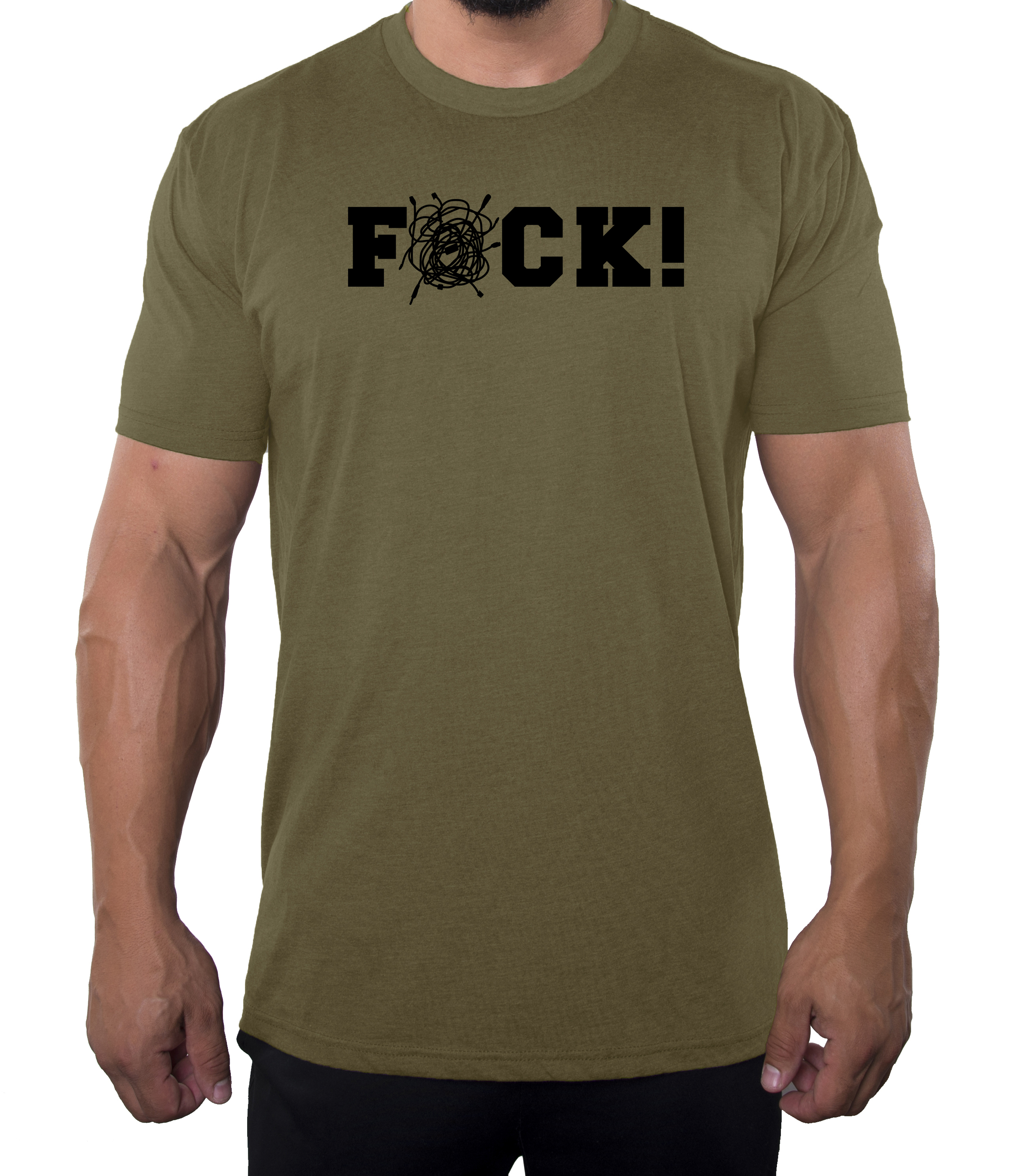 F*ck! T-shirt filo aggrovigliato, magliette uomo divertenti, magliette grafiche uomo - Foto 5 di 5