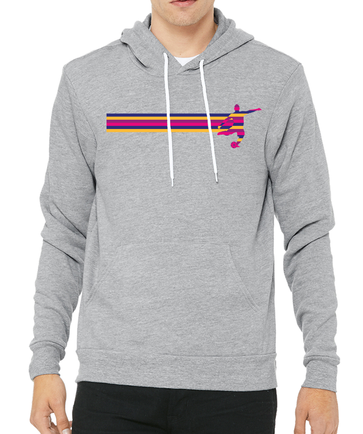 Coloridos jugadores de fútbol, sudaderas con capucha de fútbol, gráficos de fútbol sudaderas con capucha - Imagen 5 de 5