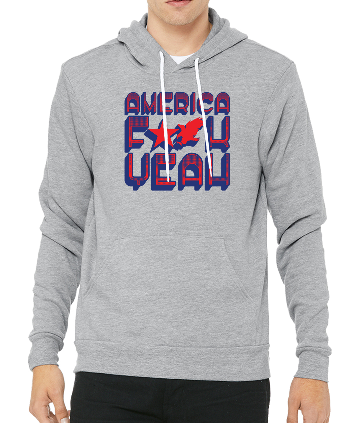 America F Yeah! 4th of July Hoodies, Unisex Graphic Sweatshirts - Picture 4 of 4