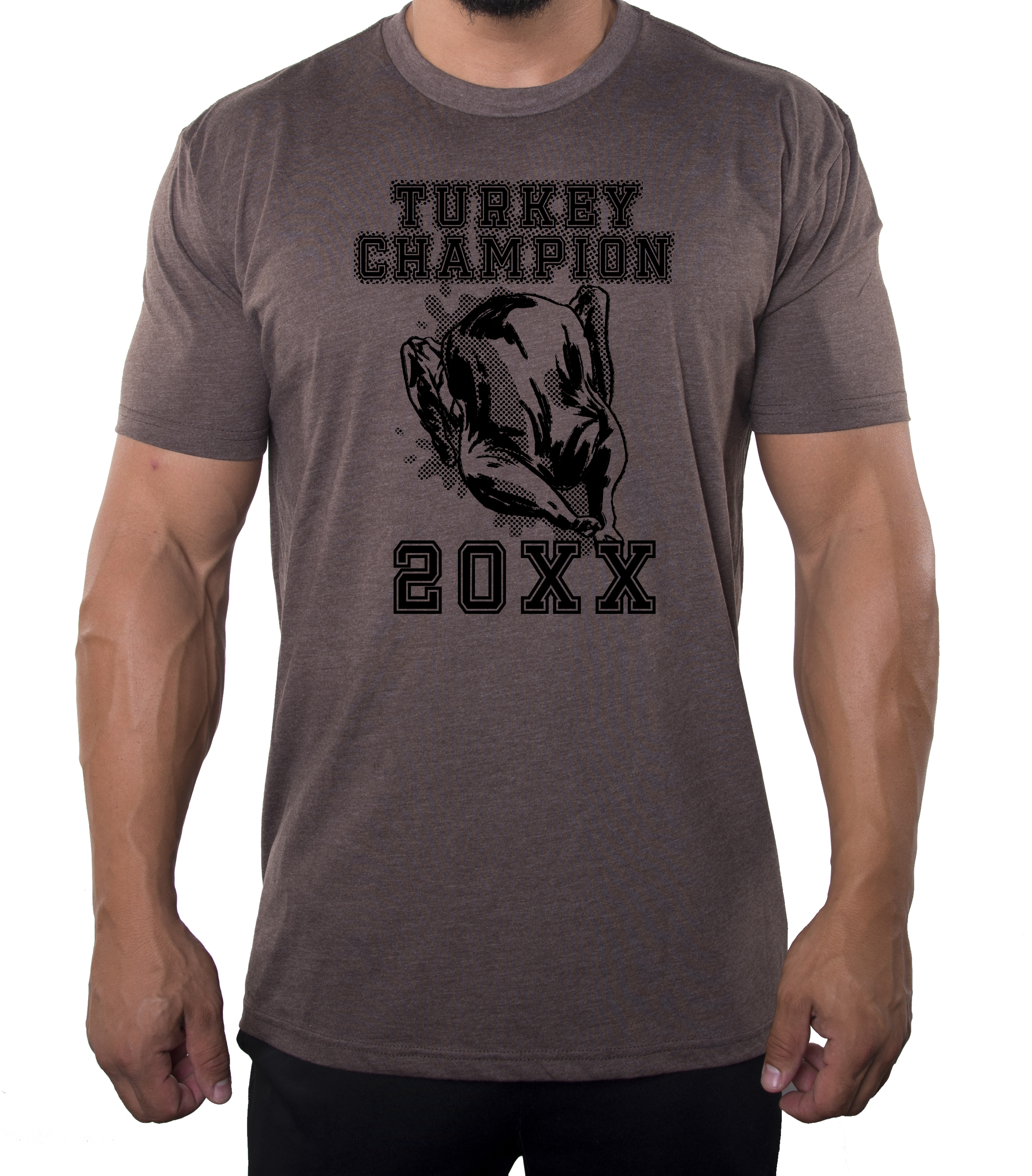 Turkey Champion Thanksgiving Men's Shirts, Custom Thanksgiving T-Shirts For Men - Picture 6 of 8