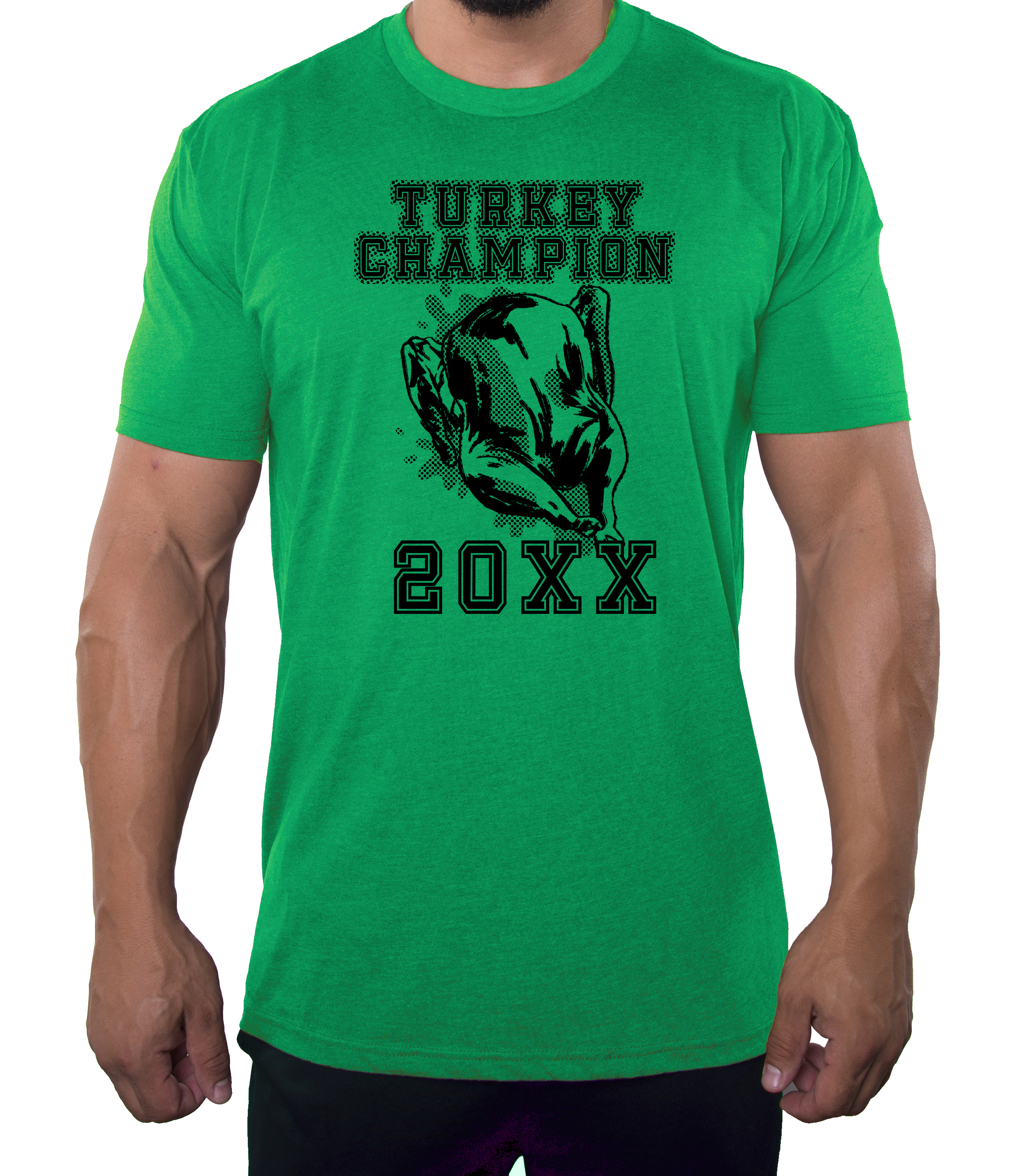 Turkey Champion Thanksgiving Men's Shirts, Custom Thanksgiving T-Shirts For Men - Picture 4 of 8
