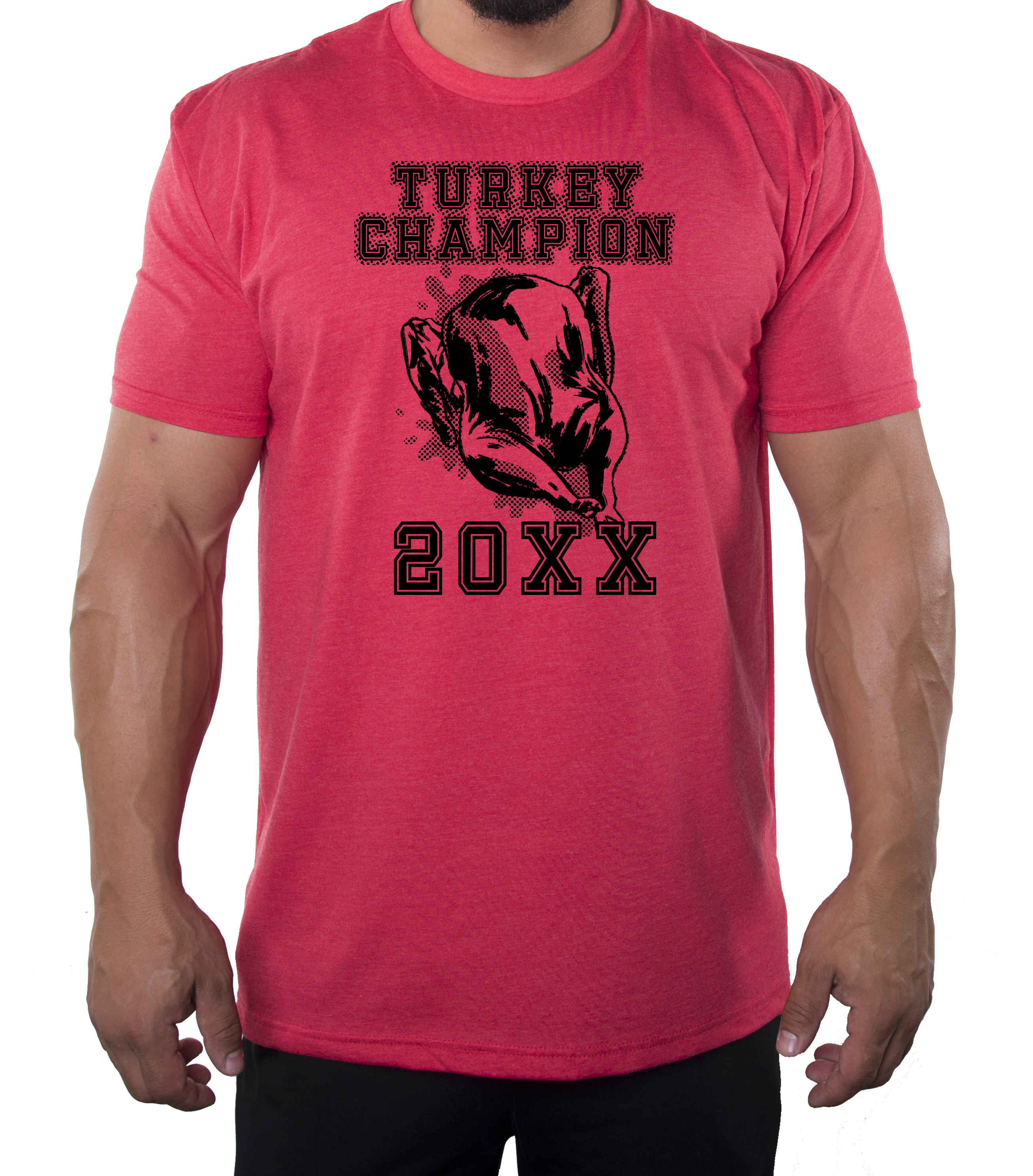 Turkey Champion Thanksgiving Men's Shirts, Custom Thanksgiving T-Shirts For Men - Picture 5 of 8
