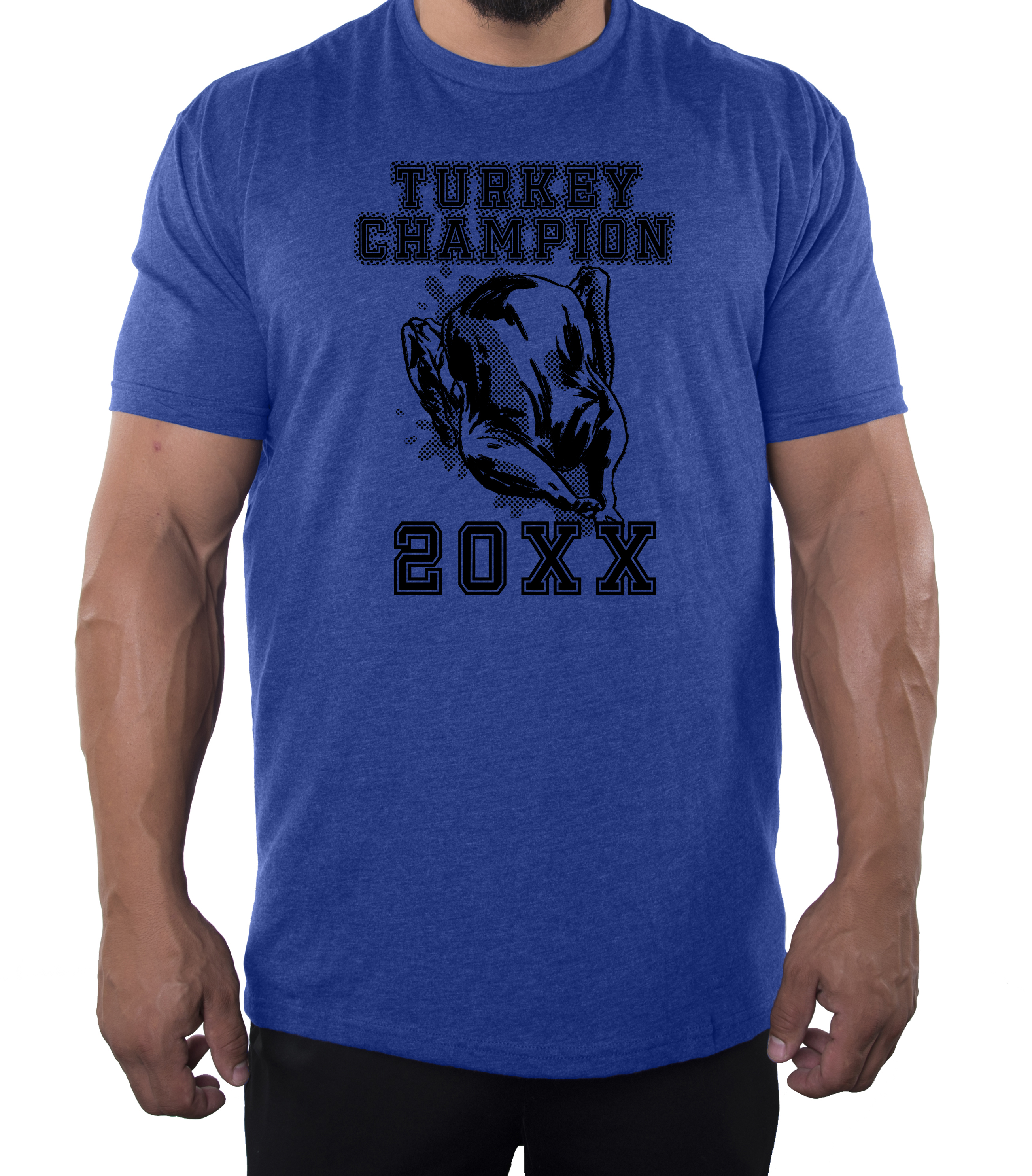 Turkey Champion Thanksgiving Men's Shirts, Custom Thanksgiving T-Shirts For Men - Picture 7 of 8