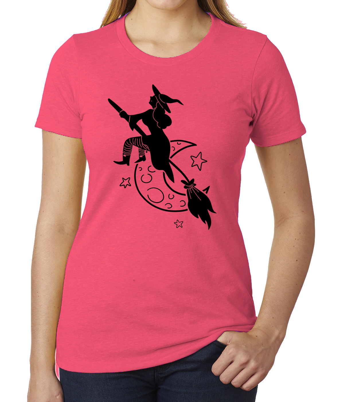 Witch Halloween Women's T-shirts, Funny Graphic Tees, Halloween Women's Top! - Picture 4 of 7