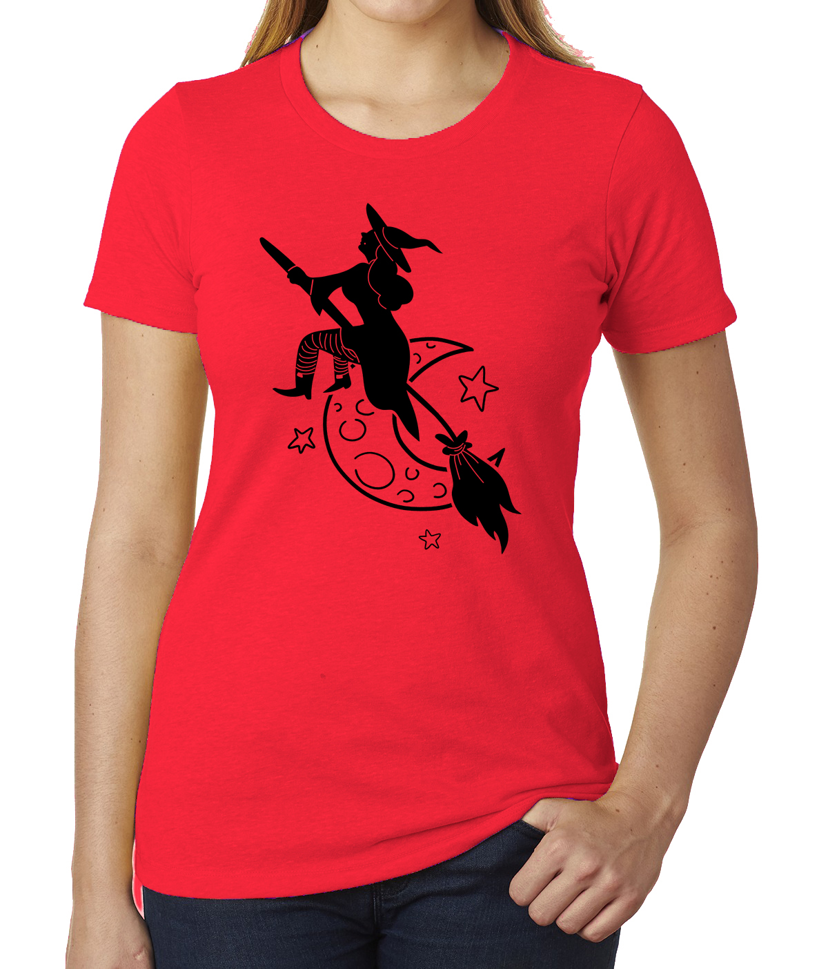 Witch Halloween Women's T-shirts, Funny Graphic Tees, Halloween Women's Top! - Picture 7 of 7