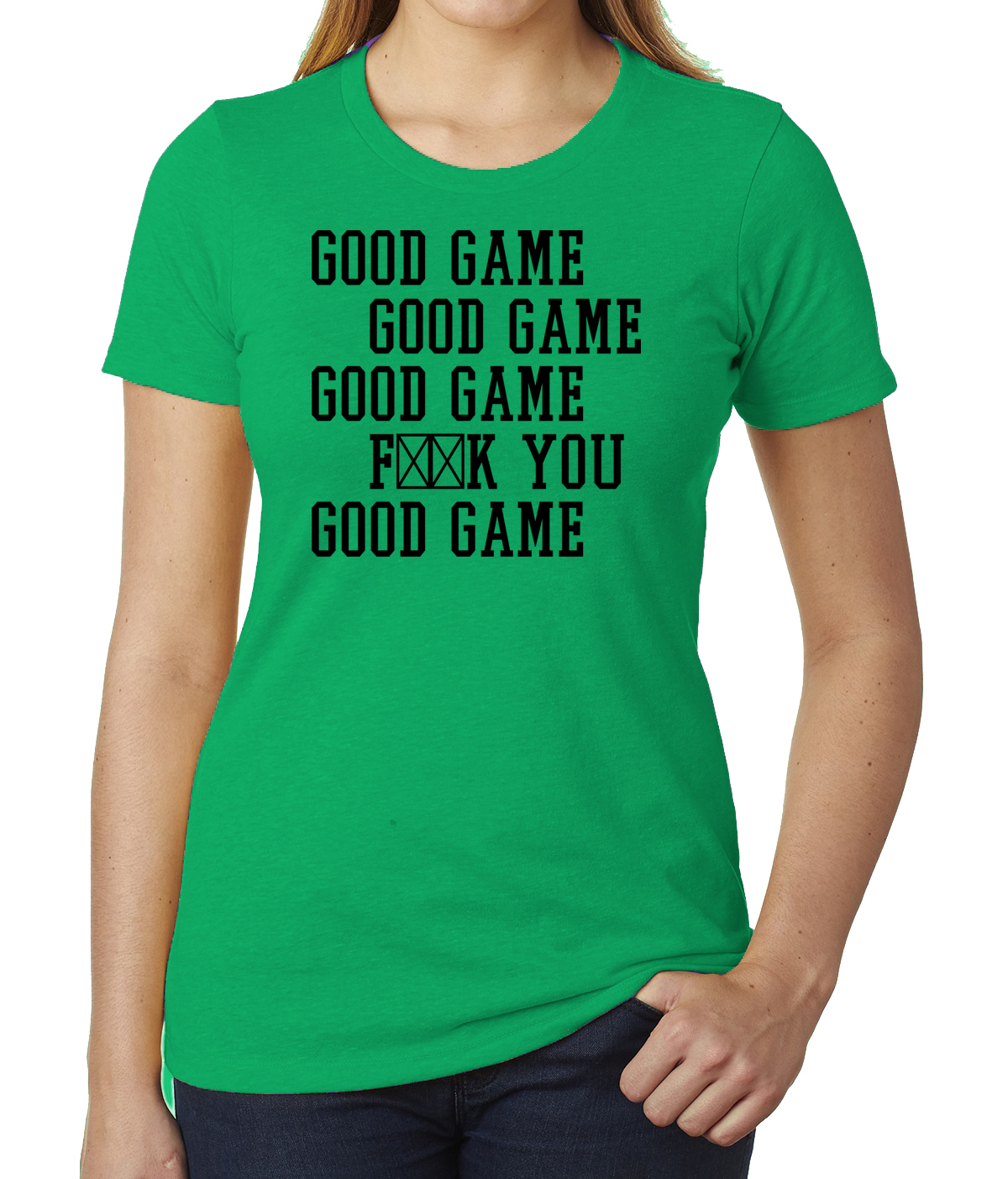 Good Game Good Game F*CK you! Woman's Funny Graphic Tees, Sports T -shirt - Picture 7 of 7
