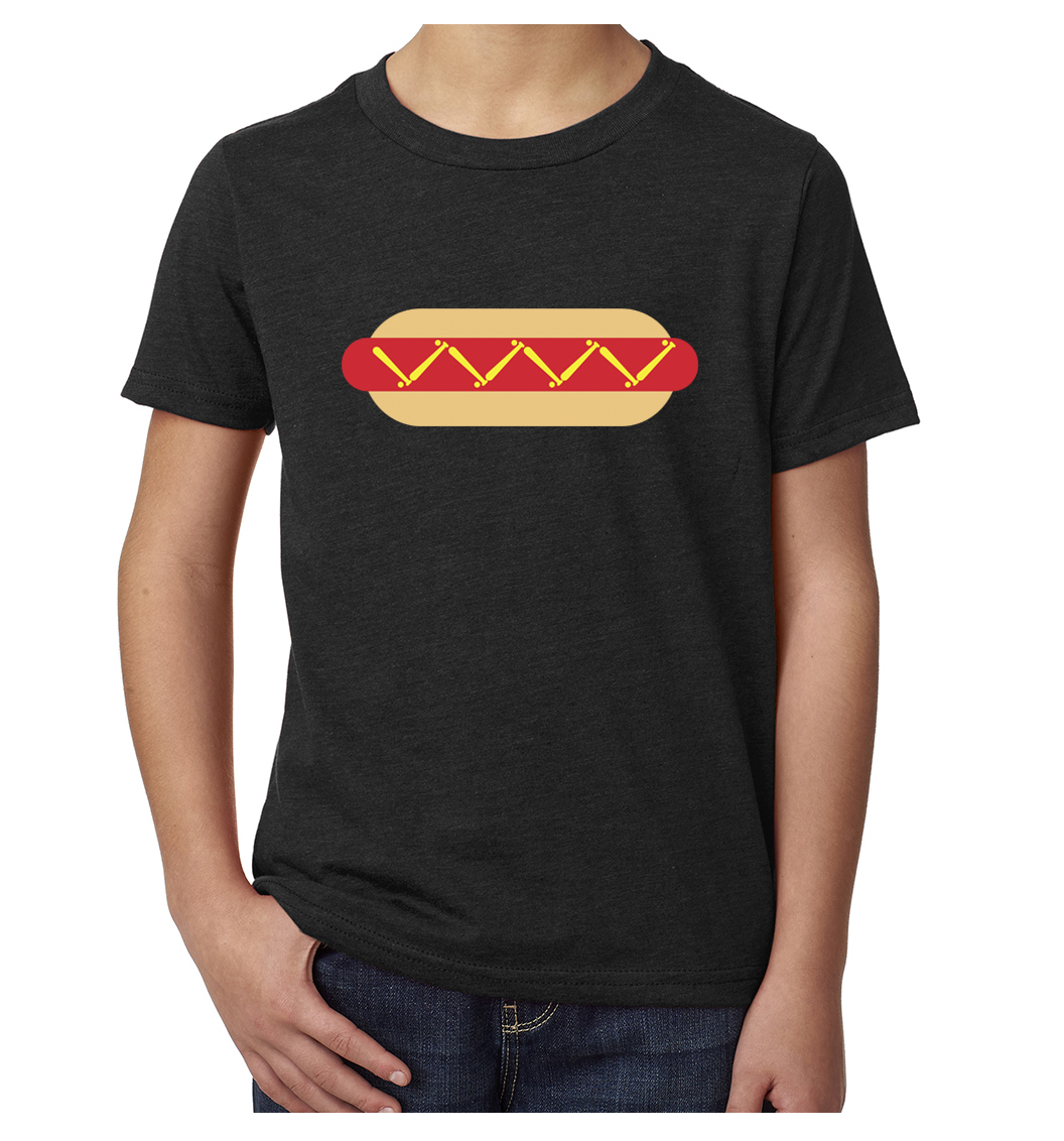 Baseball Hot Dog T-shirts,Youth Graphic Shirts, Cool Baseball shirts - Picture 4 of 7
