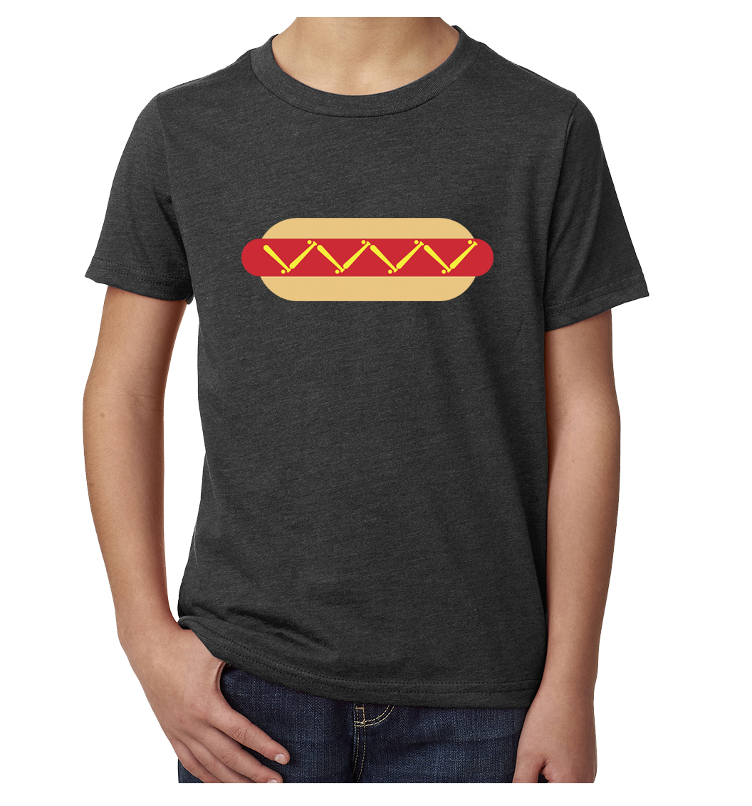 Baseball Hot Dog T-shirts,Youth Graphic Shirts, Cool Baseball shirts - Picture 3 of 7