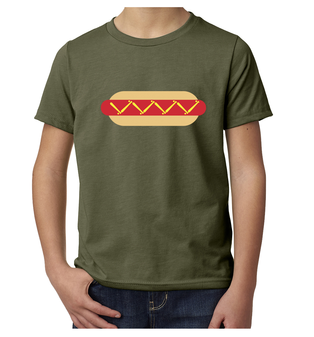 Baseball Hot Dog T-shirts,Youth Graphic Shirts, Cool Baseball shirts - Picture 6 of 7