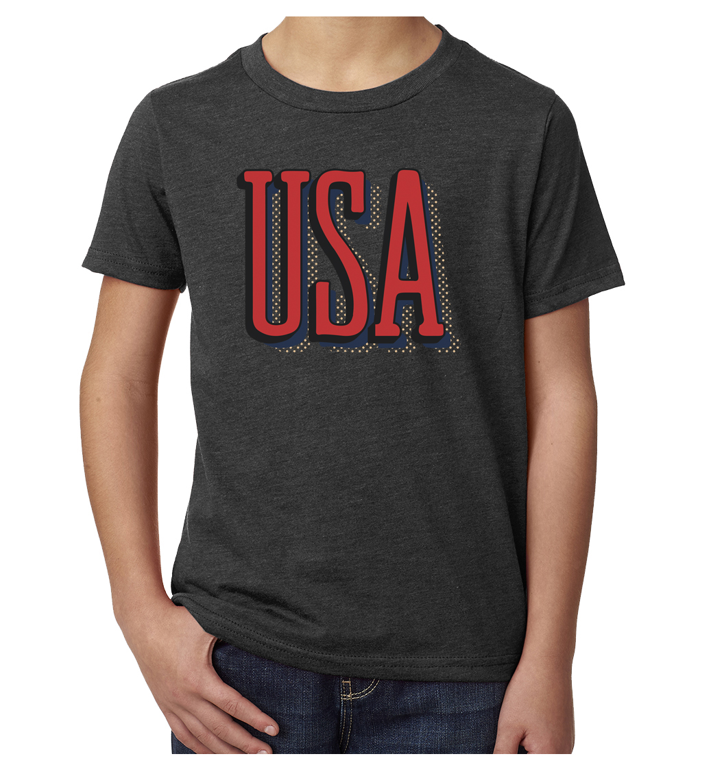 Youth USA Patriot T-shirts, 4th of July Shirts, Kids Graphic Tees - Picture 4 of 8