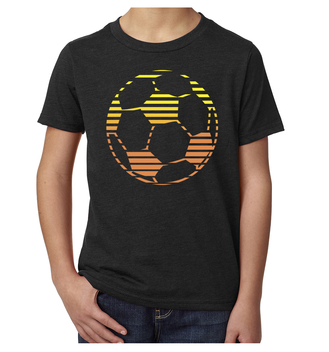 Soccer Ball Sun, Youth Soccer Shirts, Kids Sports T-shirts - Picture 5 of 6