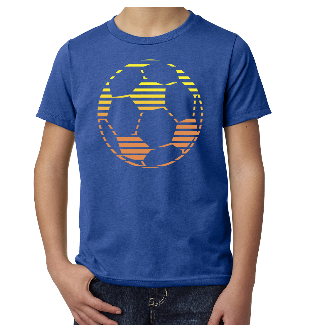 Soccer Ball Sun, Youth Soccer Shirts, Kids Sports T-shirts - Picture 4 of 6