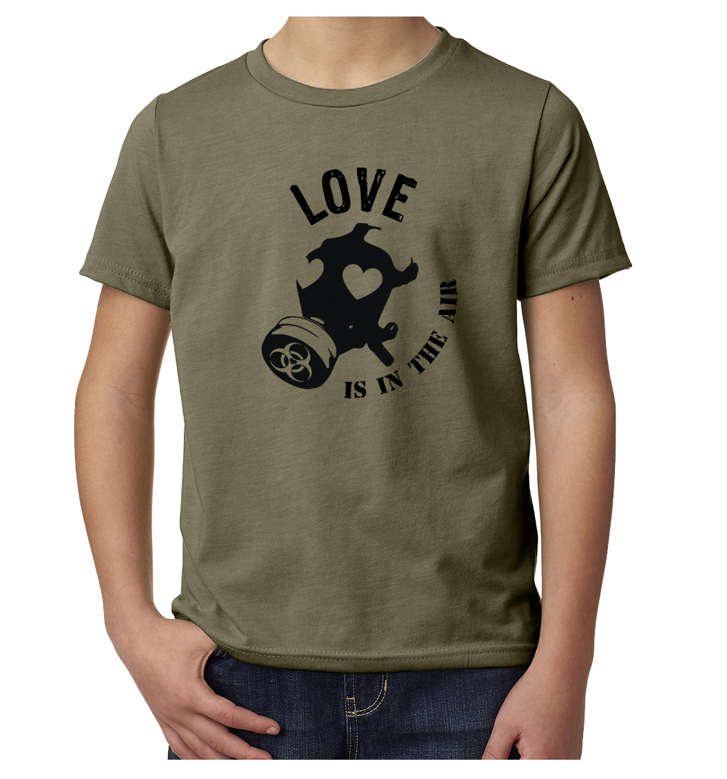 Love Is In The Air Gas Mask Shirts, Valentine Nice Shirts, Graphic Kid's Shirts - Picture 7 of 7