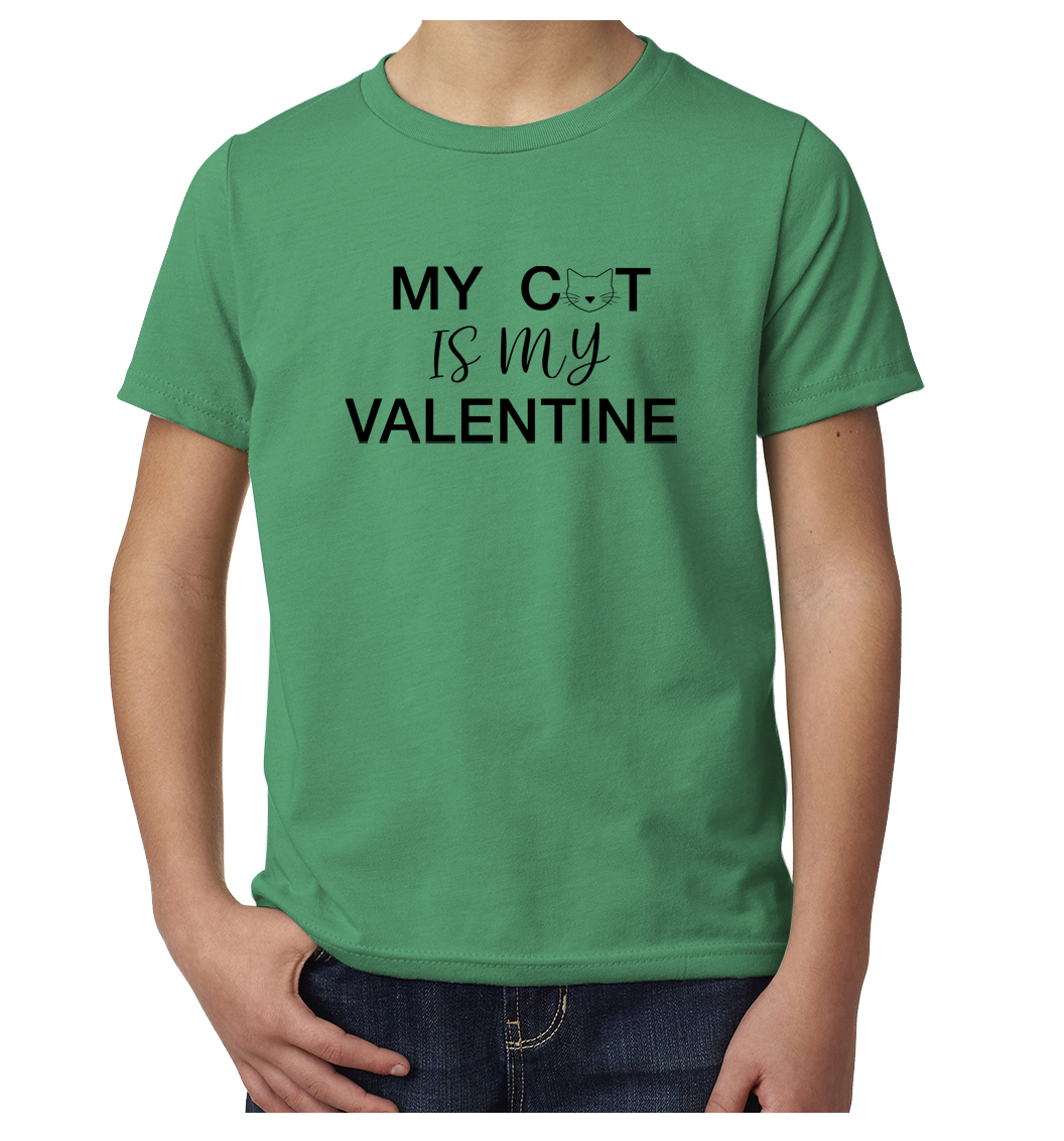 My Cat Is My Valentine Kid's Shirts, Valentine T-Shirts, Funny Kid's Shirts! - Picture 8 of 8